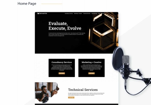 Web Development Package Example: Broadtek website development