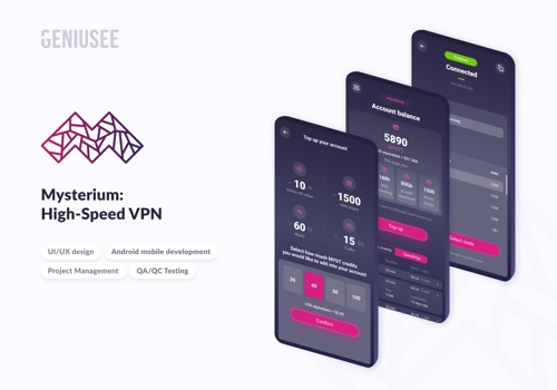 UX/UI Design Package Example: Mysterium