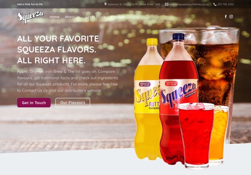 Web Development Package Example: From Launch to Fizz: Geeklab's Work for Squeeza
