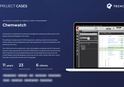 Custom Software Development Package Example: THE WORLD'S LEADER IN CHEMICAL SAFETY MANAGEMENT