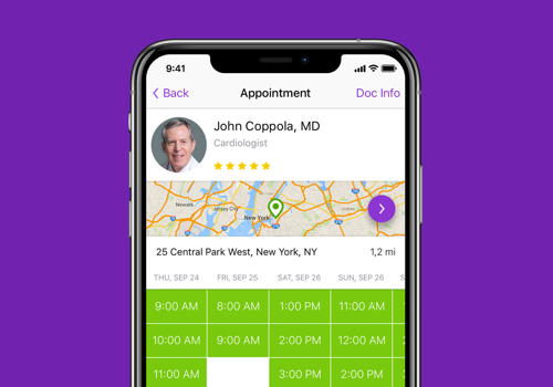 Mobile App Development Package Example: IsDocIn — an app for finding a doctor