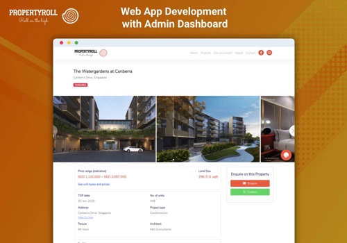 Web Design Package Example: PropertyRoll SG