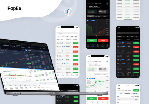 UX/UI Design Package Example: Cryptocurrency trading platform