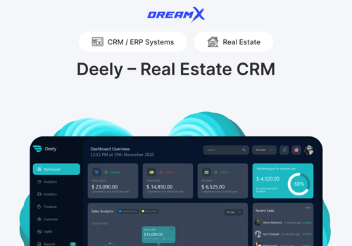 UX/UI Design Package Example: Deely – Real Estate CRM System Design