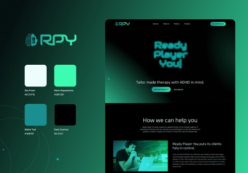 Web Design Package Example: Ready Player You Full Visual Branding & Website