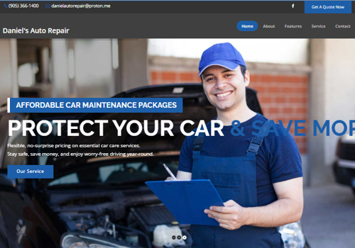 Web Development Package Example: Website - Daniel Auto Reparis