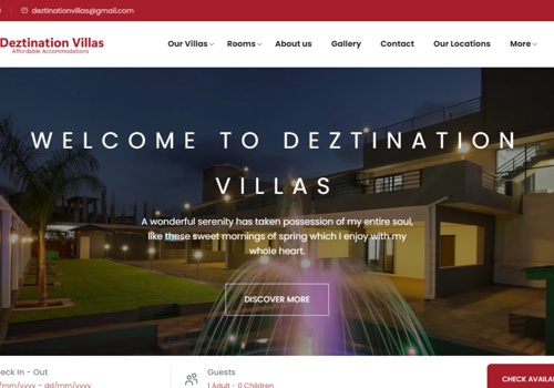 Web Design Package Example: WordPress Luxury Villa Booking Website Solution
