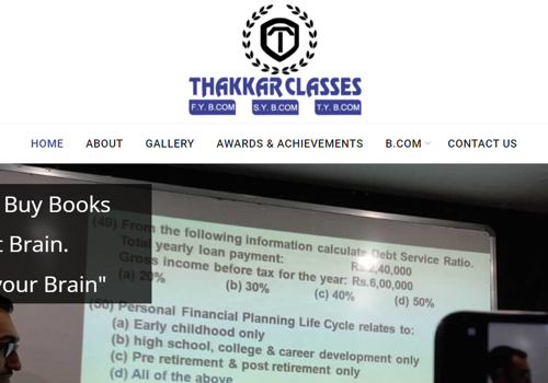Social Media Marketing Package Example: Thakkar classes in vadodara