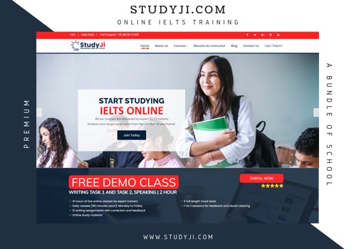 Web Development Package Example: Studyji - #1 Ielts Platform