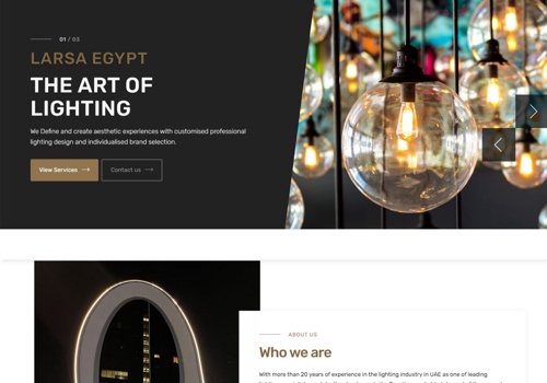 Web Design Package Example: Larsa Egypt Website