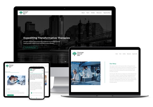 Other Design Package Example: Orange Grove Bio Website Design & Development