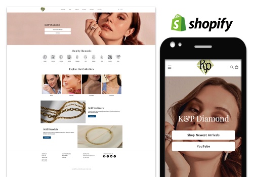 E-Commerce Development Package Example: K&P Dai Phat USA- Jewelry Shopify