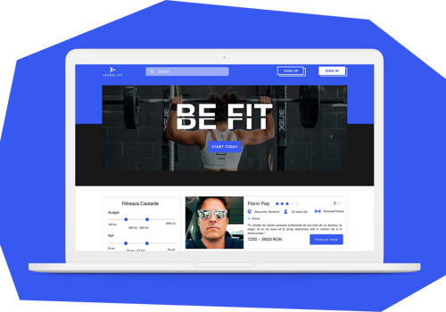 Web Development Package Example: Leveel Fit