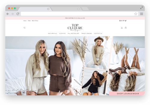 E-Commerce Development Package Example: Shop Top Culture - Online fashion wear