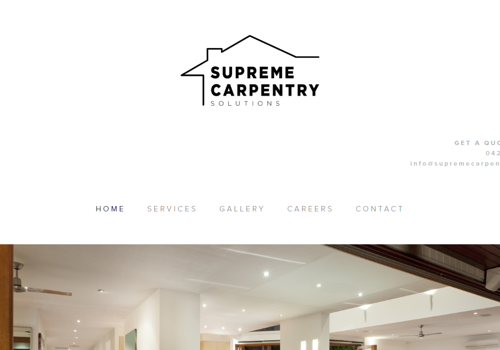 Web Design Package Example: Sydney’s Eastern Supreme Carpentry Solutions Squarespace Website Design