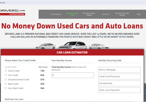 Web Development Package Example: AI-Powered Car Buying Platform for DriversLane