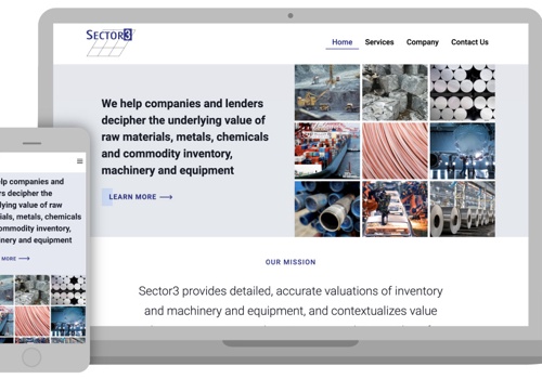 Web Design Package Example: Sector3 Appraisals Web Design + Development
