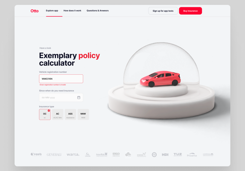 UX/UI Design Package Example: UI & 3D design for Insurance Company
