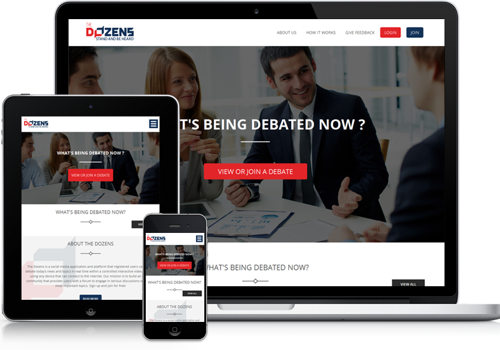 Web Development Package Example: Online Debate Website