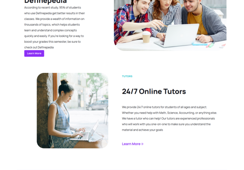 Web Development Package Example: DefinePedia Website
