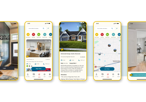 UX/UI Design Package Example: Parade of Homes Digital Transformation