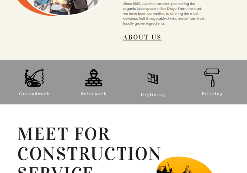 Web Design Package Example: Construction Business Website