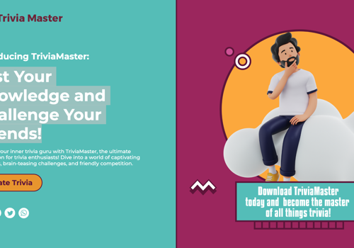 Web Development Package Example: Trivia game