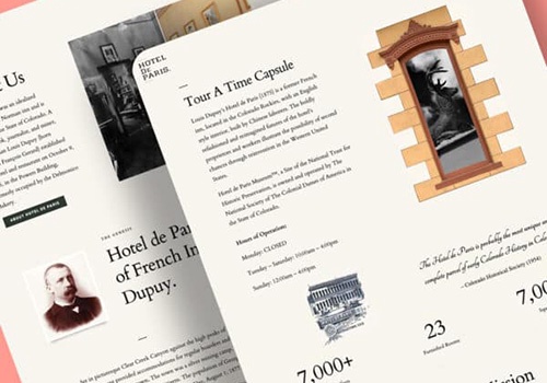 Web Design Package Example: Hotel de Paris Museum Website Design