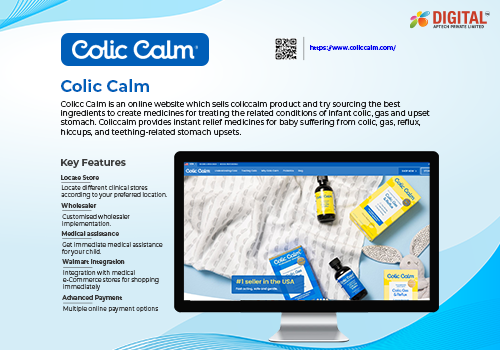 Web Development Package Example: Colic Calm Website