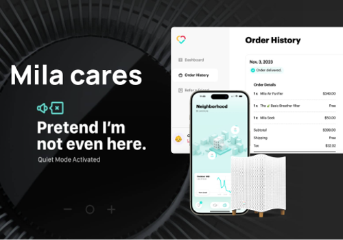 Web Development Package Example: Mila Cares: Smart air purifier app