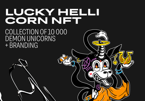 Branding Package Example: Lucky Hellicorn NFT - Collection Design + Branding