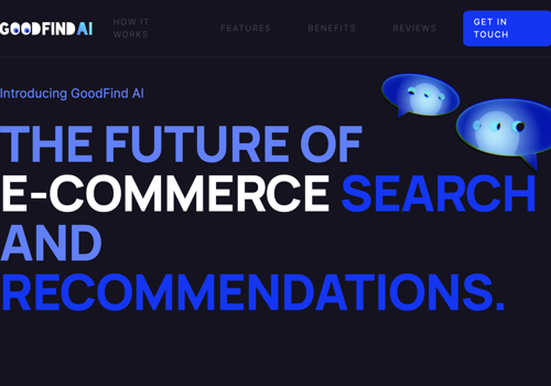 Web Design Package Example: GoodfindAI – simple webflow-project for AI startup