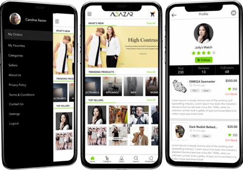 Mobile App Development Package Example: Virtual Marketplace App