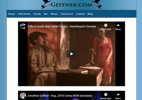 Web Design Package Example: Jonathan Geffner Website Design using Modern Bootstrap & HTML/CSS