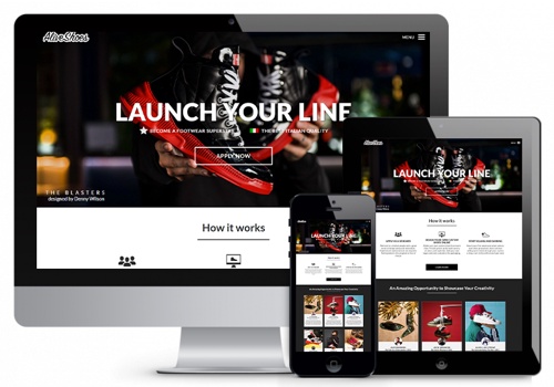 Web Design Package Example: Custom Shoes website