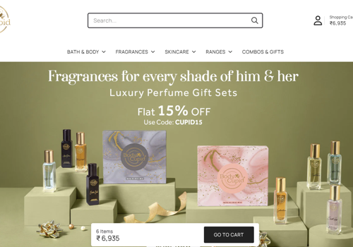 Web Development Package Example: Body Cupid - Custom eCommerce website