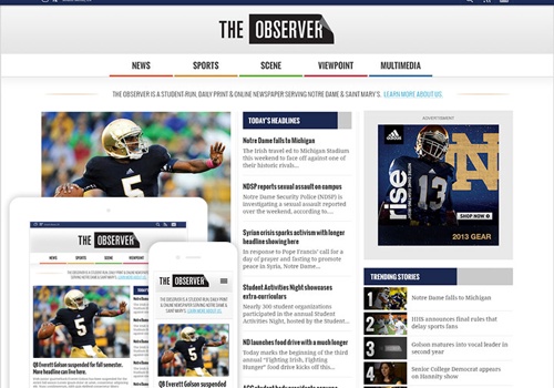 UX/UI Design Package Example: UX/UI Templates for University Newspaper