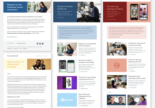 Marketing Strategy Package Example: Facebook for Developers Email Marketing