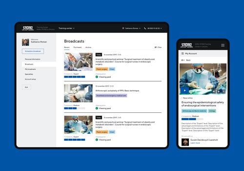 Custom Software Development Package Example: KARL STORZ — Medical Ed-tech platform