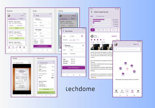 Mobile & App Marketing Package Example: A comprehensive salon partner app