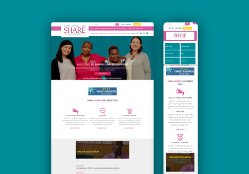 Web Design Package Example: Spanish Website Build for SHARE Cancer Support