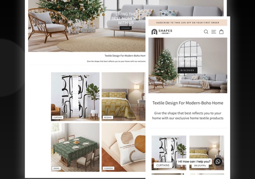 UX/UI Design Package Example: Shapes Decor