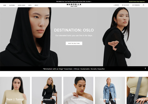 E-Commerce Development Package Example: Marcella New York (Shopify Plus Store)