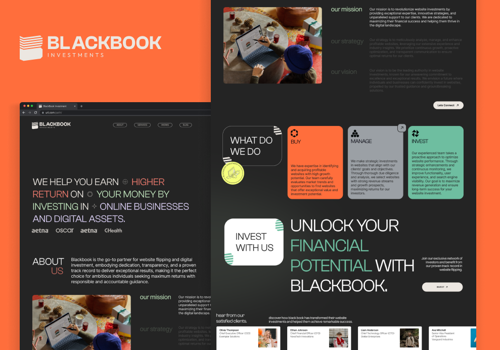 Web Design Package Example: BlackBook Investments Website Redesign