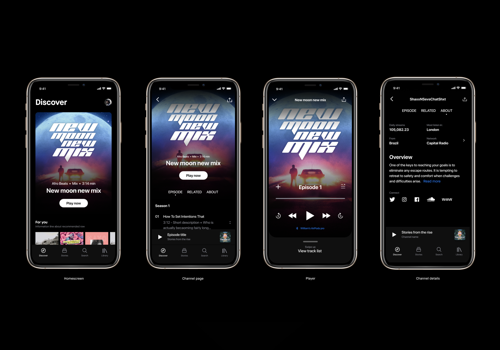 UX/UI Design Package Example: The online radio from the future