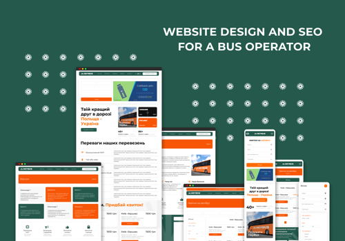 Web Development Package Example: Website Design and SEO for a bus operator