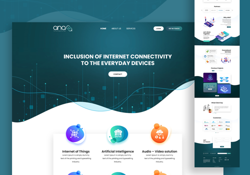 Web Development Package Example: Ana Technology Website
