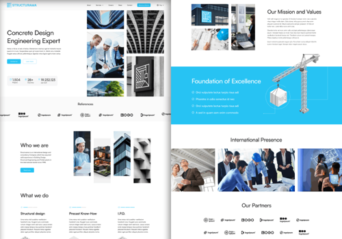 Web Development Package Example: Structurama - Full Branding, Web Design & Developm