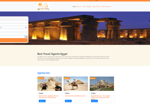 Search Engine Optimization Package Example: Egypt Tours Booking