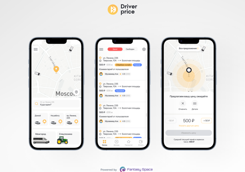 Mobile App Development Package Example: Driver price: Revolutionary Taxi App